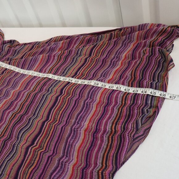 Maison Tara Womens Pink Purple Striped Crossover Top V Neck Dress size 24W EUC - Picture 9 of 9